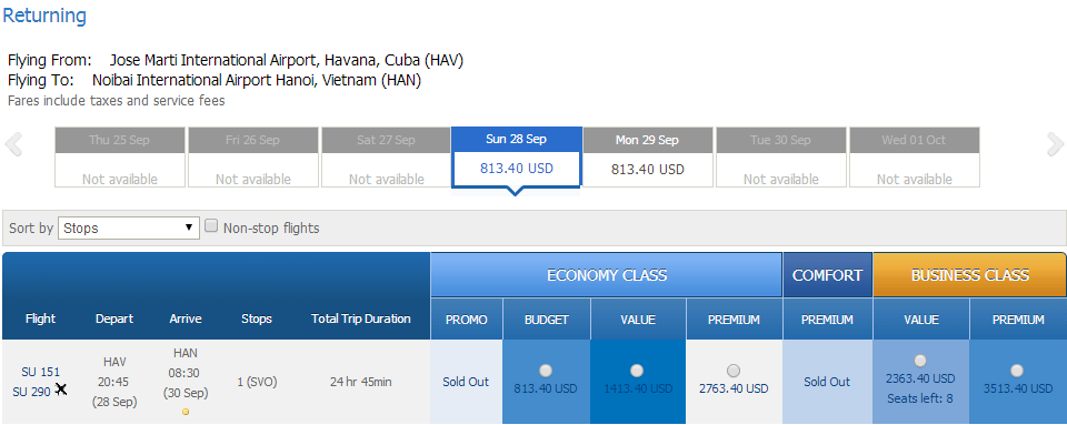Vé máy bay đi Cuba giá rẻ nhất