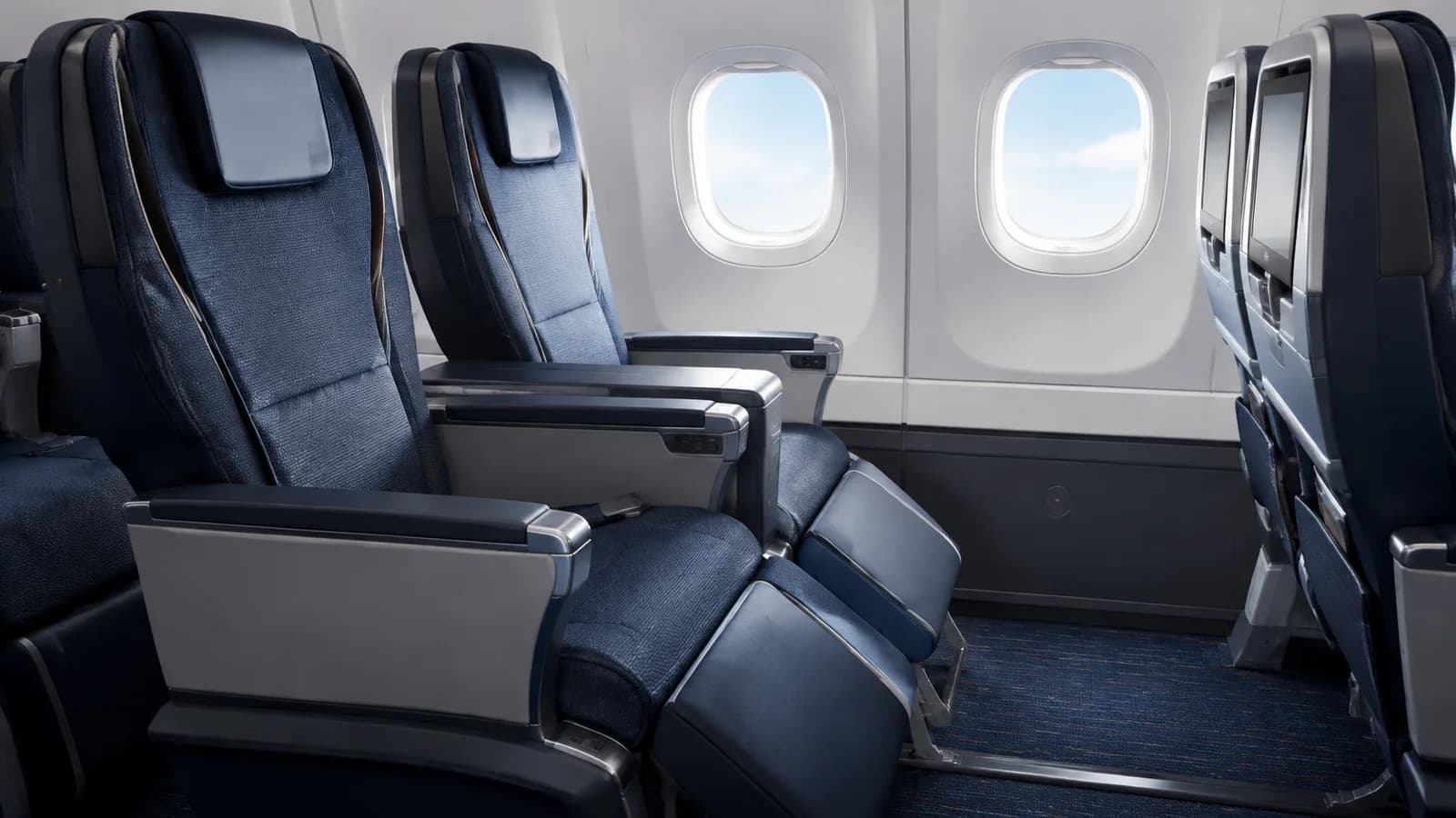 Minh họa ghế Comfort với tay vịn và phần tựa chân riêng