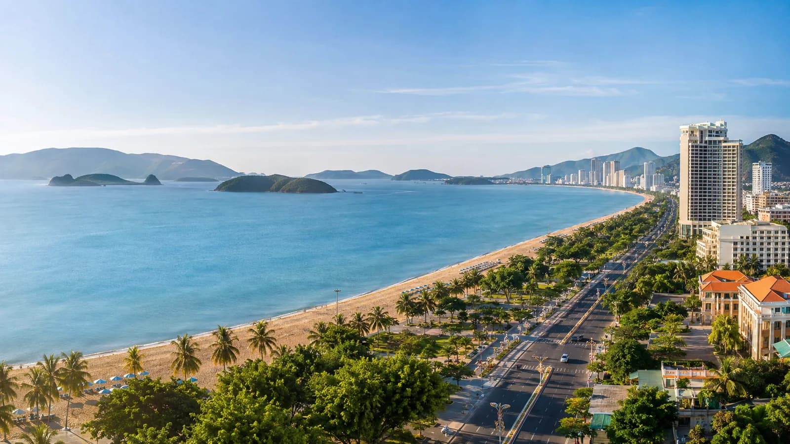 Minh họa điểm đến Nha Trang cho hành trình từ Nga về Việt Nam