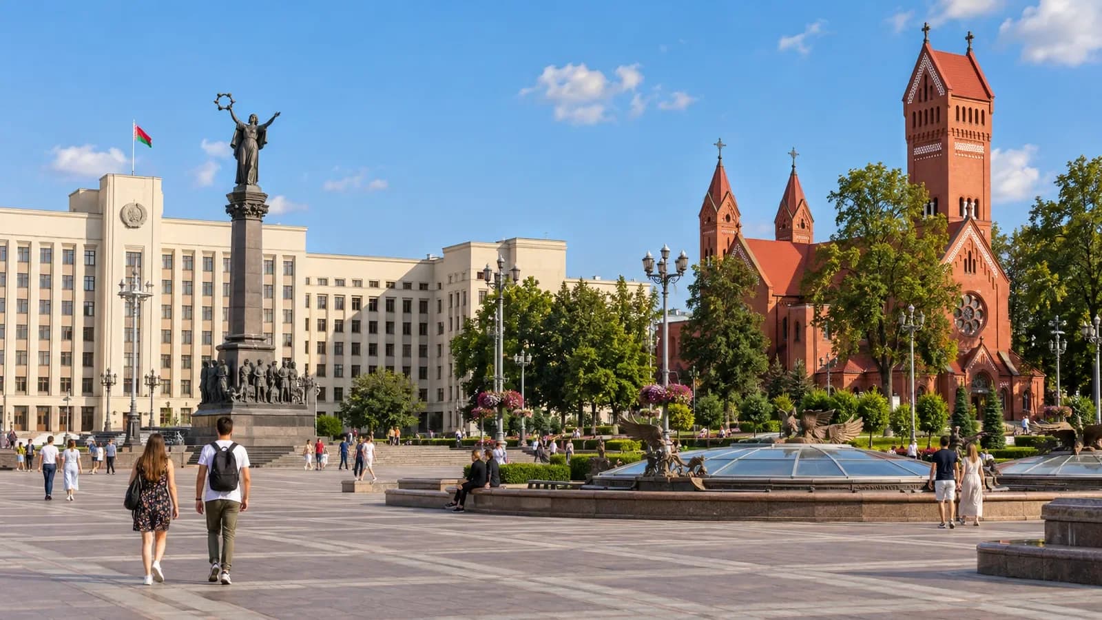Ảnh minh họa trung tâm Minsk tại Minsk, Belarus
